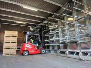 Forklift being used at Lawrence David